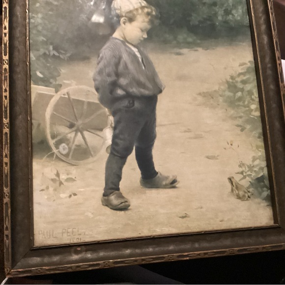 Artist lovers , nice gift for a special person . Paul peel painting rare find - Picture 2 of 3